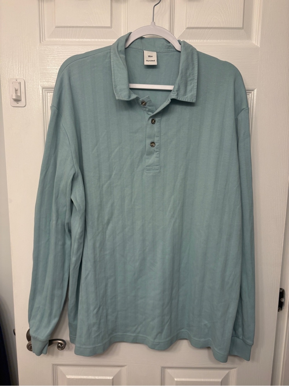 Won Hundred Organic Cotton Striped Longsleeve Polo